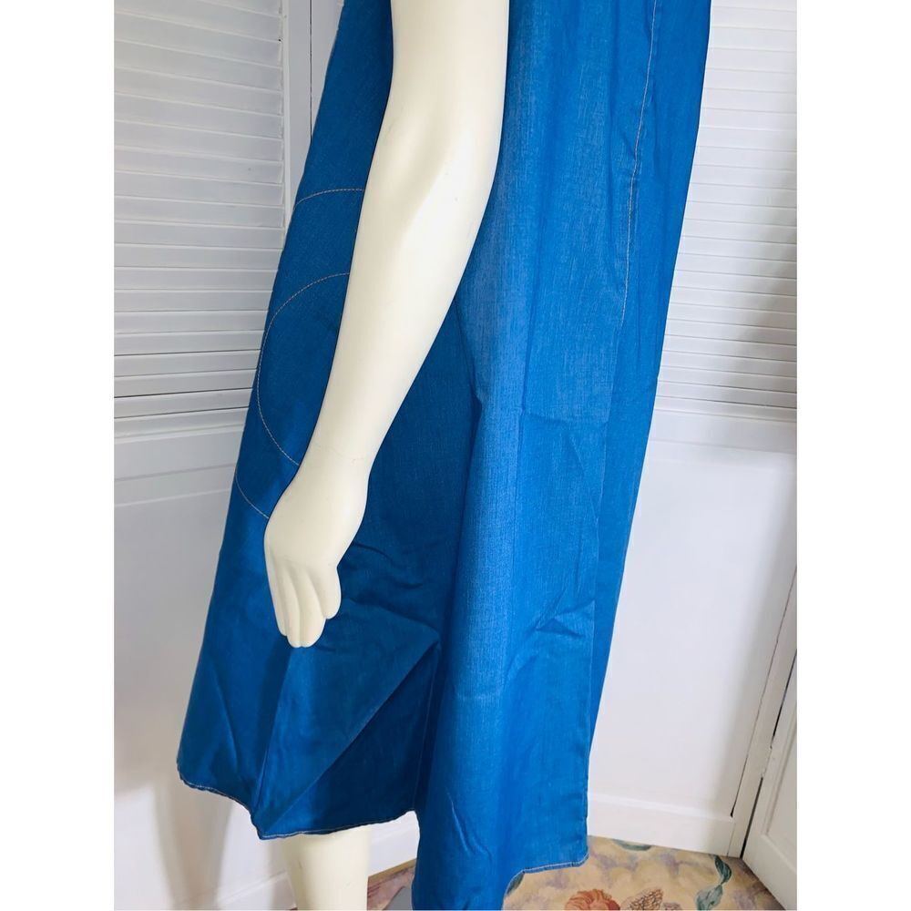 Vintage Loungees Blue Shift Dress Size Large - Picture 10 of 16